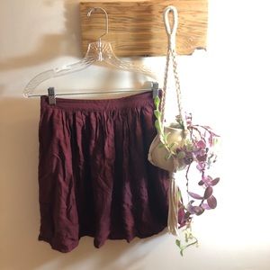 Burgundy purple skirt